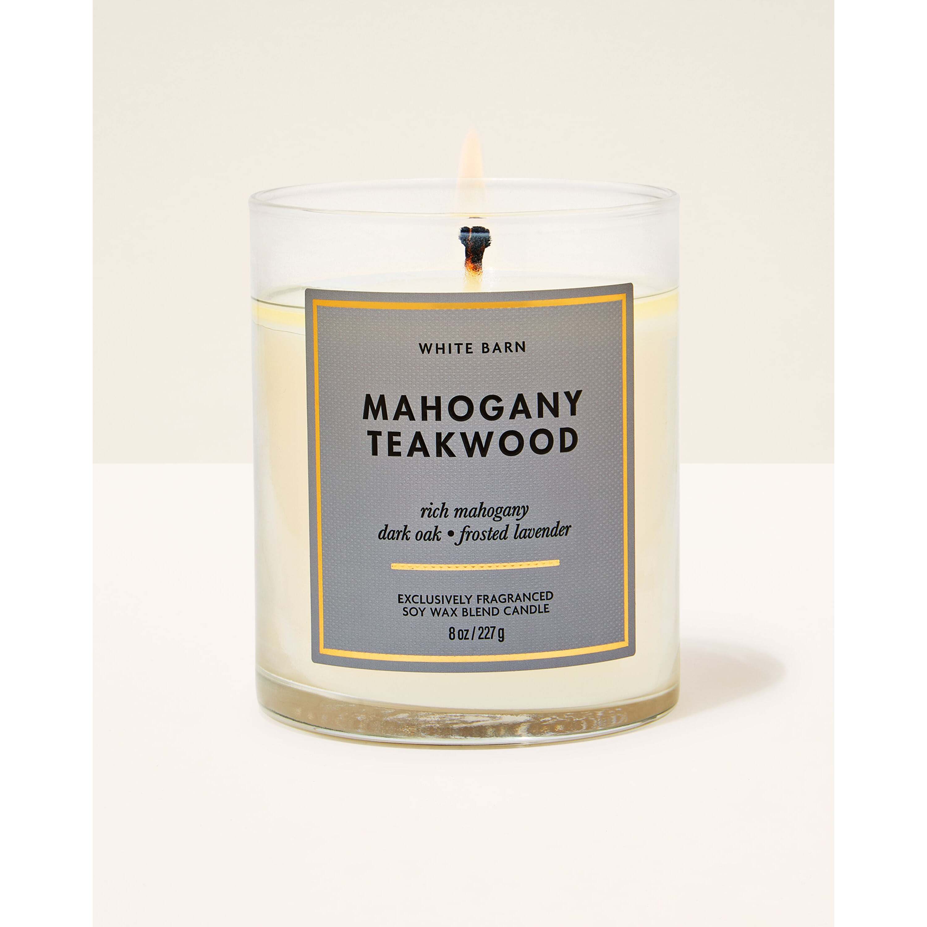Mahogany Teakwood Single Wick Candle