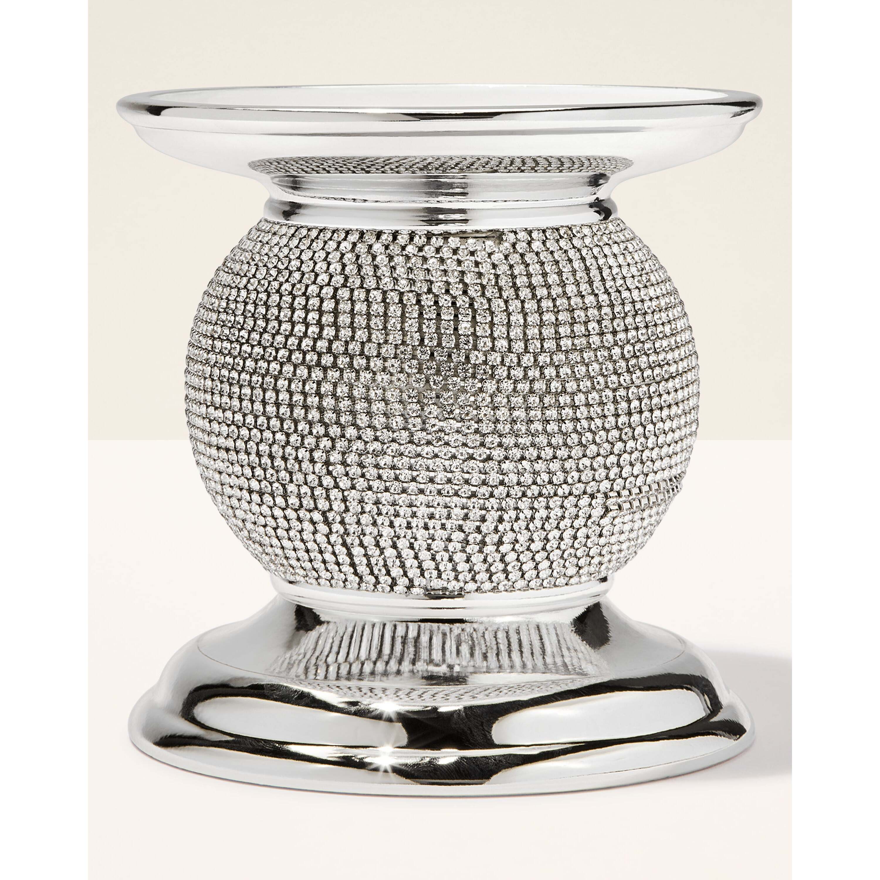 Bling Applique Pedestal 3-Wick Candle Holder