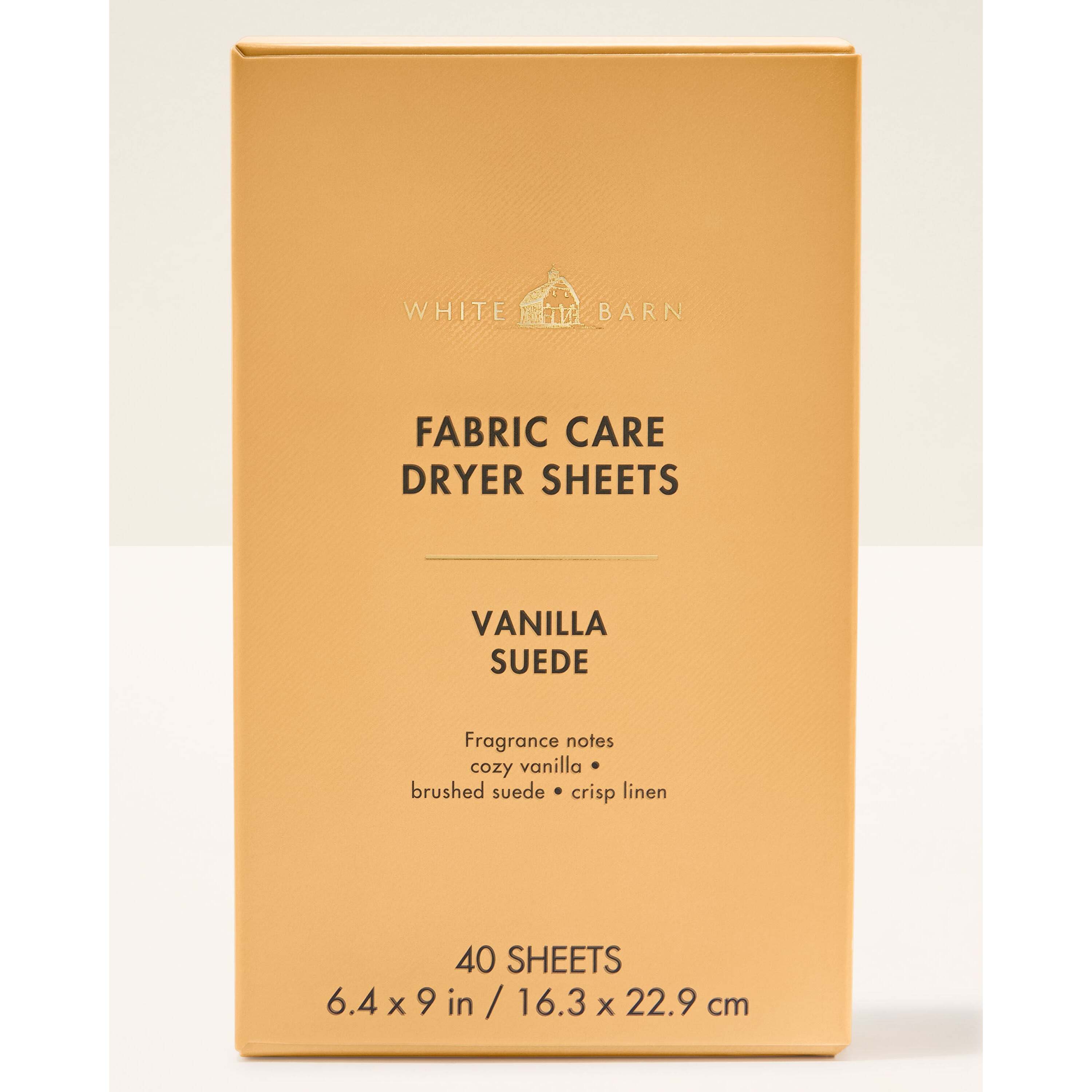 Vanilla Suede Dryer Sheets