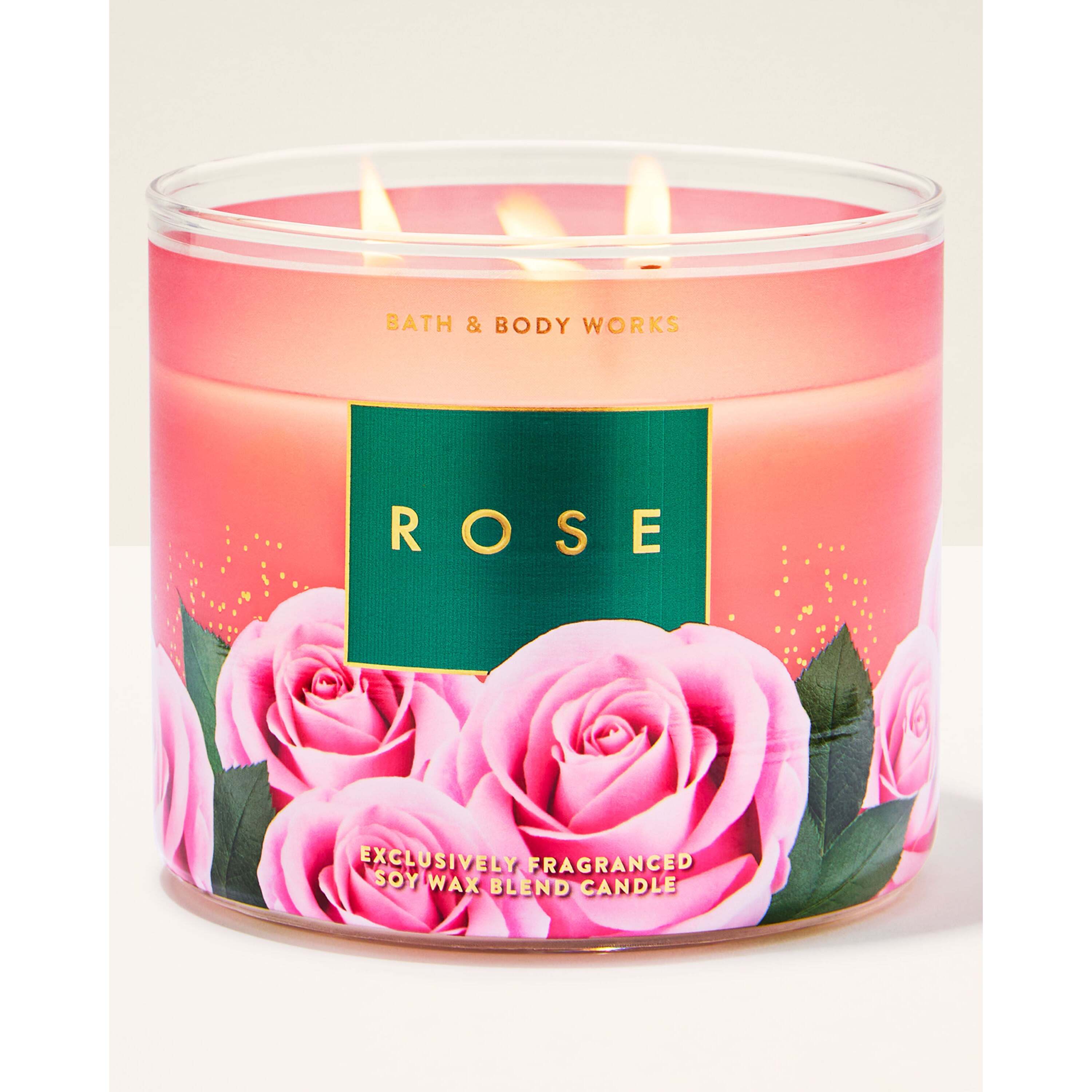 Rose 3-Wick Candle