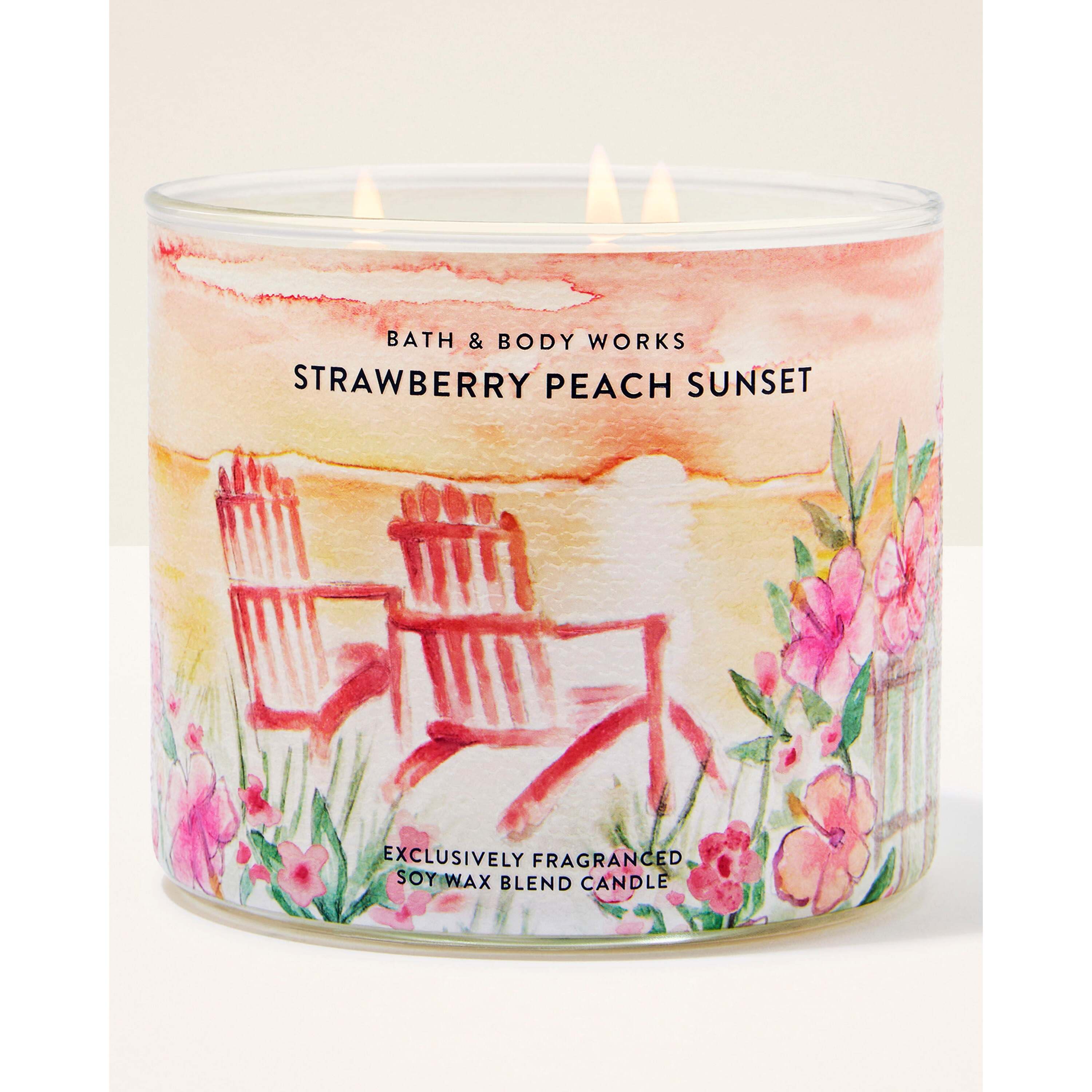 Strawberry Peach Sunset 3-Wick Candle
